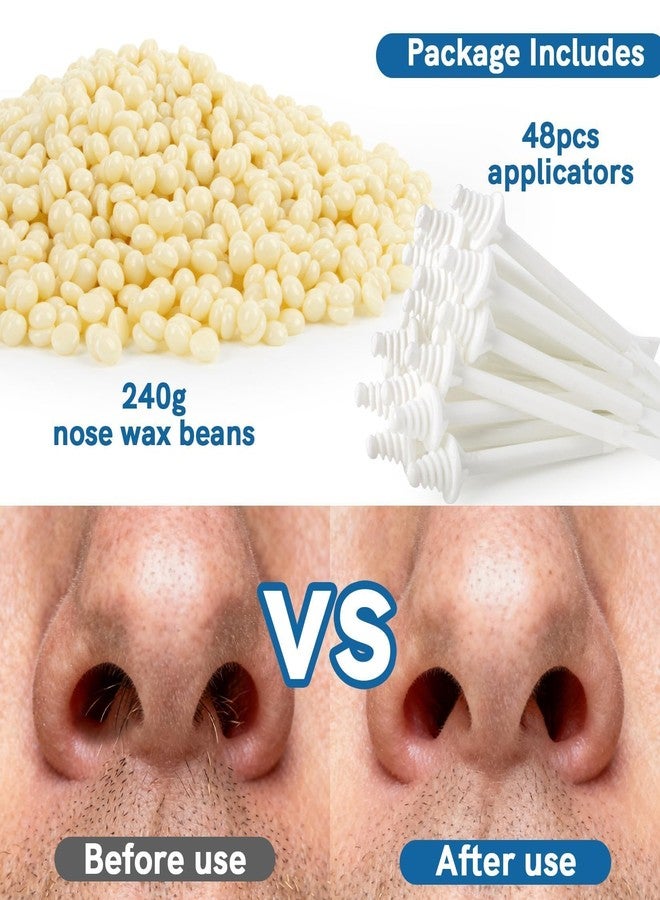 Rainflow Nose Wax Kit Hair Removal Set - RAINFLOW Ear & Nose Hair Wax Kit for Men and Women,240g Wax Beads with Applicator Sticks, Home Grooming for Dating, Interviews, Travel, Salon-Like Results up to 4 Weeks - Image 2